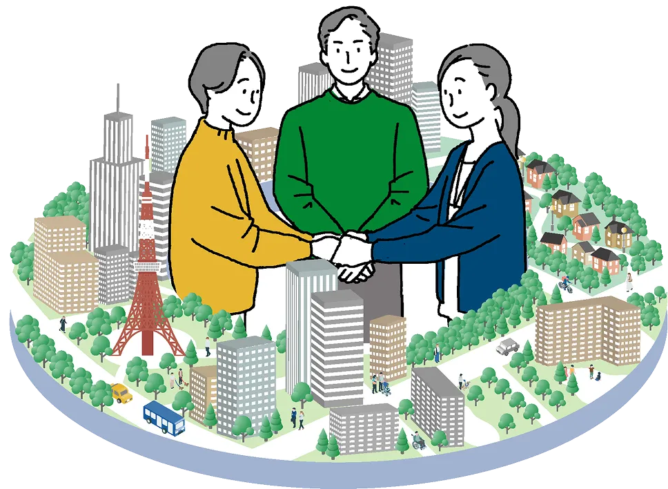 ワンストップで支援するサポート体制のイメージイラスト